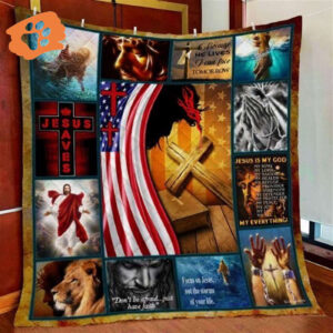God Jesus Christian Quilt Blanket – Perfect Christian Gift for Believers