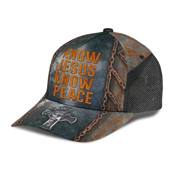 God Know Jesus Know Peace Hat Classic Cap – Jesus Caps – Jesus Christ Caps  Adults