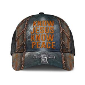 God Know Jesus Know Peace Hat Classic Cap - Jesus Caps - Jesus Christ Caps  Adults