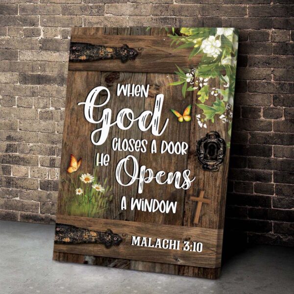 God Opens A Window – Butterfly And Flower Jesus Canvas AHN68