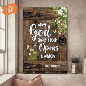 God Opens A Window – Butterfly And Flower Jesus Canvas AHN68