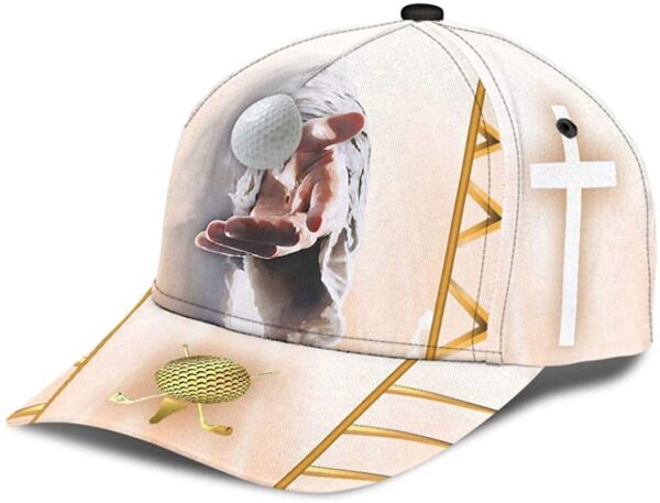 Golf God Give Me Your Hand Jesus 3D Printed Unisex Hat Classic Cap, Snapback Cap