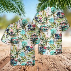 Top Gun Goose Hawaiian Shirt with Jesus Talk - Stylish Men s Tropical Top