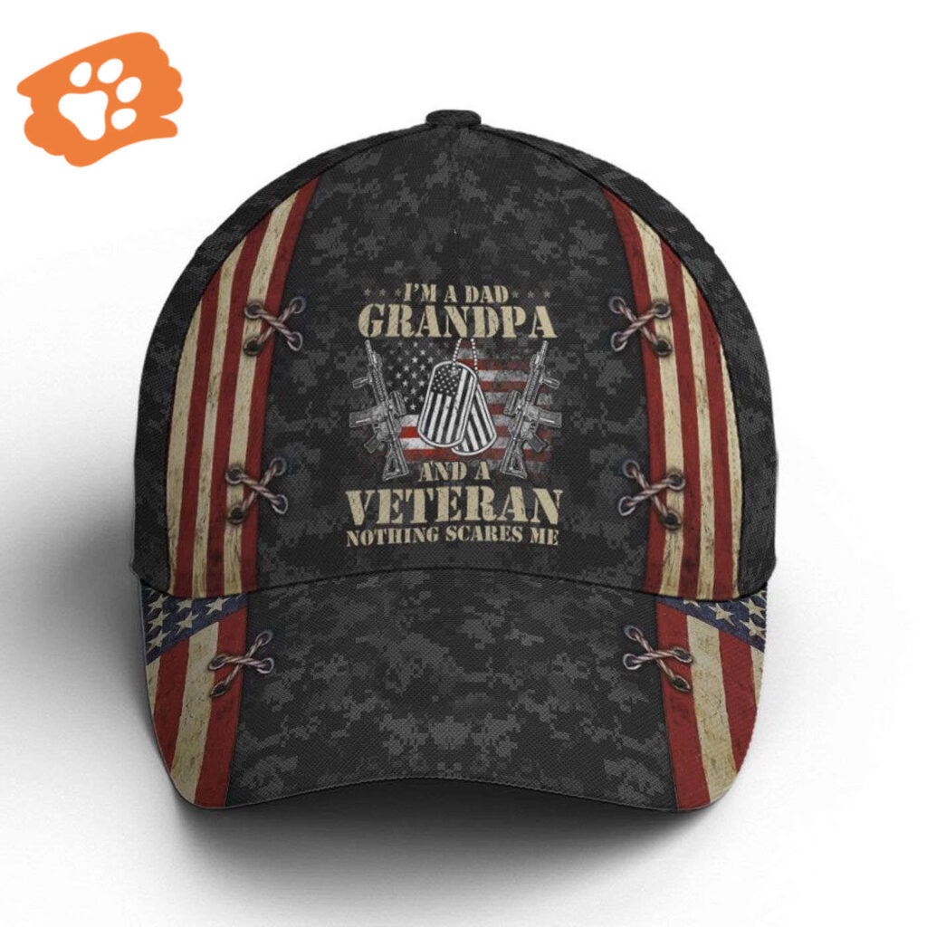 Grandpa Dad Veteran Nothing Scares Me Baseball Cap, Christian, Jesus Hat Trucker Classic Hats Gift Grandpa Dad Veteran Nothing Scares Me Baseball Cap, Christian, Jesus Hat Trucker Classic Hats Gift
