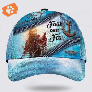 Hand Of God Faith Over Fear Anchor Baseball Cap, Christian, Jesus Hat Trucker Classic Hats Gift