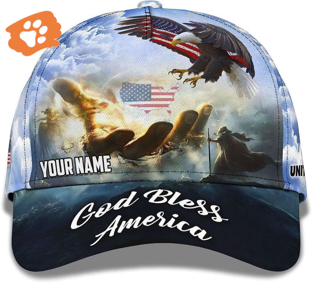 Hand Of Jesus God Bless America Eagle Baseball Cap Hat Trucker Classic Hats Gift Hand Of Jesus God Bless America Eagle Baseball Cap Hat Trucker Classic Hats Gift