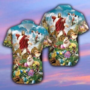 Jesus Is Risen Hawaiian Shirts - Christian Men & Women s Easter Shirts