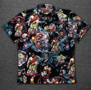 Vintage Cotton Hawaiian Shirt - Hawaii Jesus Marvel Design - ZX10584