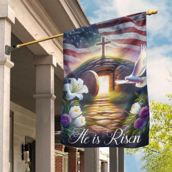 He Is Risen Flag Resurrection of Jesus Christian Flag