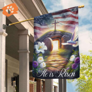 He Is Risen Flag Resurrection of Jesus Christian Flag