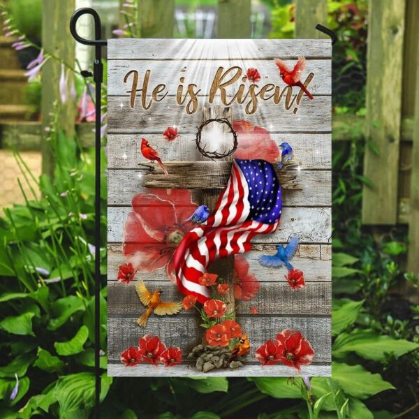 He Is Risen Jesus Resurrection Flag – Outdoor Christian House Flag & Garden Banner