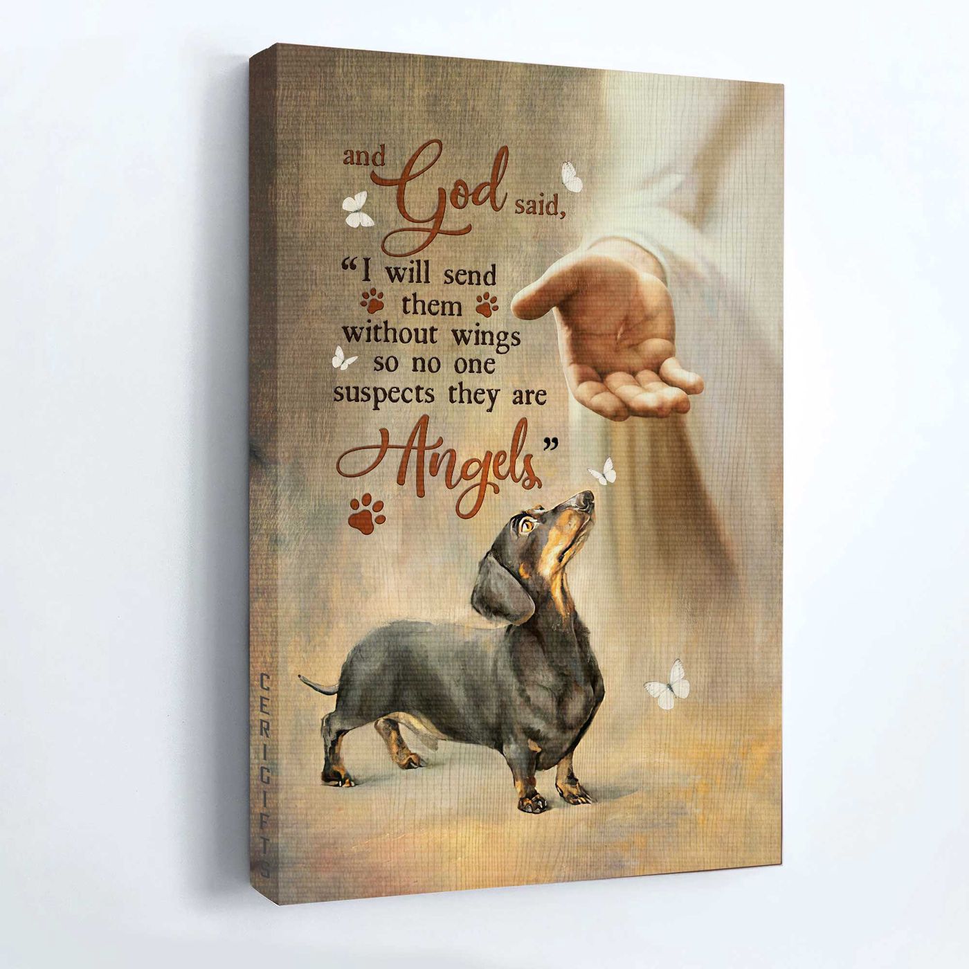 Heavenly Jesus and Dachshund Dog Portrait Poster Home Decor Gift – Angelic Memorial Gift for Family Members Heavenly Jesus and Dachshund Dog Portrait Poster Home Decor Gift – Angelic Memorial Gift for Family Members