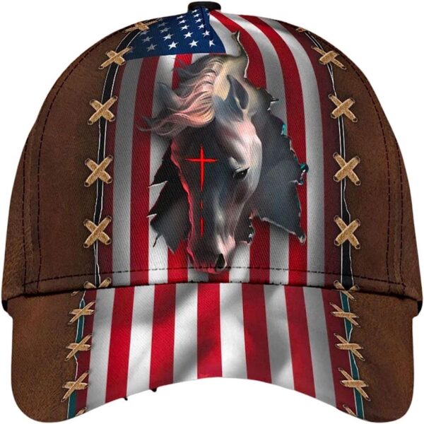 Horse Cross American Baseball Cap, Christian, Jesus Hat Trucker Classic Hats Gift