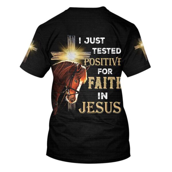 Faith-Inspired Horse 3D T-Shirt: Gift for Christians Jesus Shirt