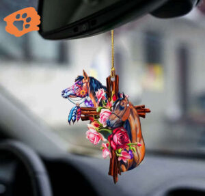 Unique Horse and Jesus Double-Sided Ornament - Eye-Catching Decor Piece