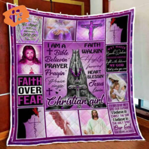 I Am A Bible Believin Jesus Lovin Christian Girl Quilt Blanket Jesus Gift