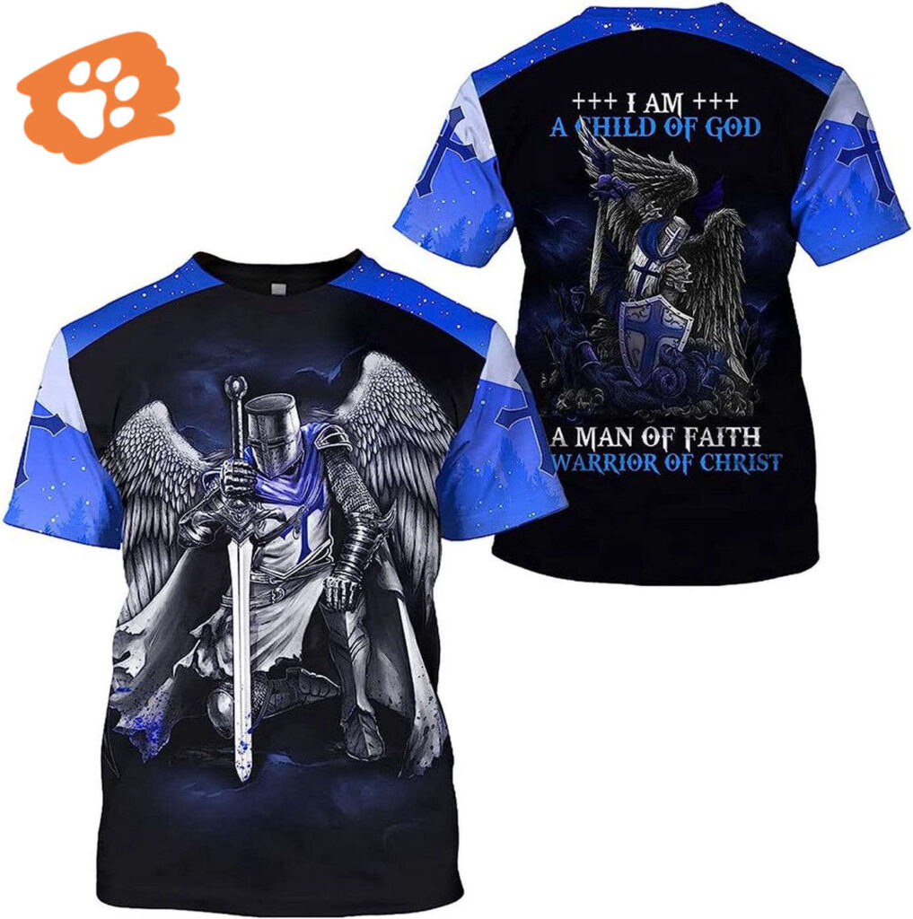 I Am A Child Of God Warrior 3D T-Shirt – Christian Gift Jesus Shirt I Am A Child Of God Warrior 3D T-Shirt – Christian Gift Jesus Shirt