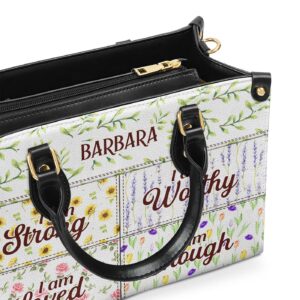 I Am Enough Personalized Leather Handbag Religious Worship Friend Gift 1