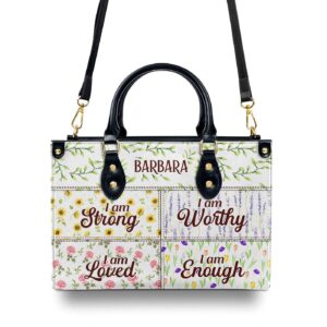I Am Enough Personalized Leather Handbag Religious Gift for Worship Friends 1