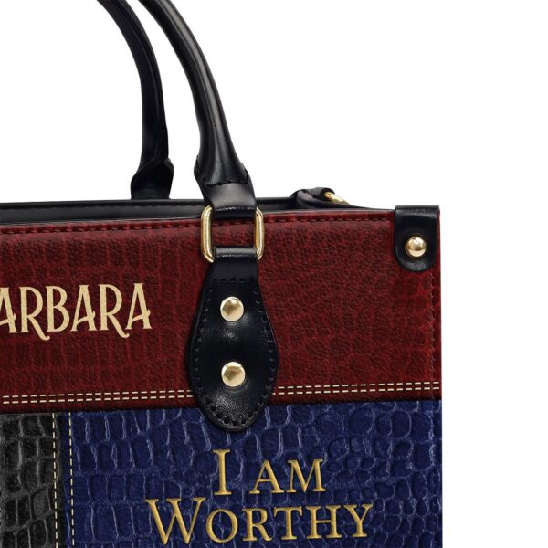 Customized Leather Handbag: I Am Loved Religious Gift For Worship Friends