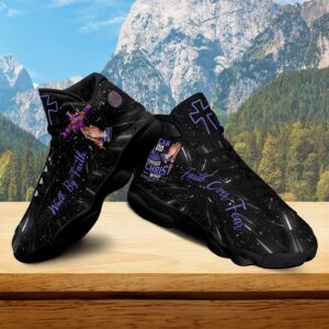 I Can Do All Things Through Christ Basketball Shoes, Walk By Faith Jesus Running Shoes Unisex, God Religious Gift 1