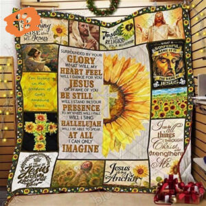 I Can Only Imagine Jesus Sunflower Christian Quilt Blanket - Perfect Christian Gift for Believers