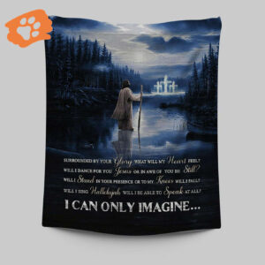 I Can Only Imagine Tapestry - Jesus Walking On Water - Bible Verse Inspirational Christian Wall Art