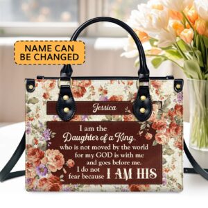 I Am His Personalized Leather Handbag Christian Gifts For Women