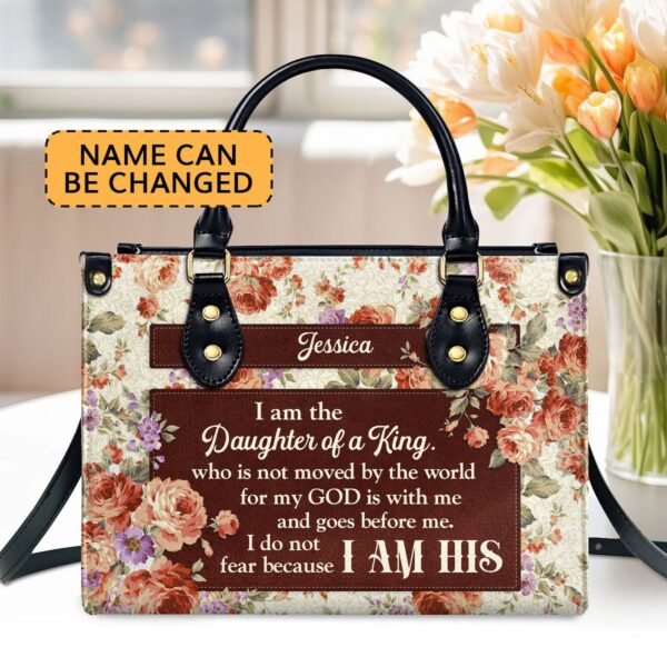 I Am His Personalized Leather Handbag Christian Gifts For Women