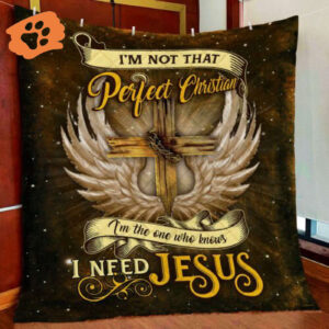 I Need Jesus Quilt Blanket