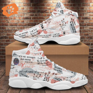 I Will Trust The Lord With All My Heart Basketball Shoes, Fear Is A Liar Jesus Running Shoes, Bible Verse Footwear Mom