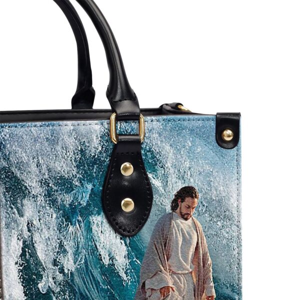 Unique Jesus Leather Handbag: Walk By Faith NUH262