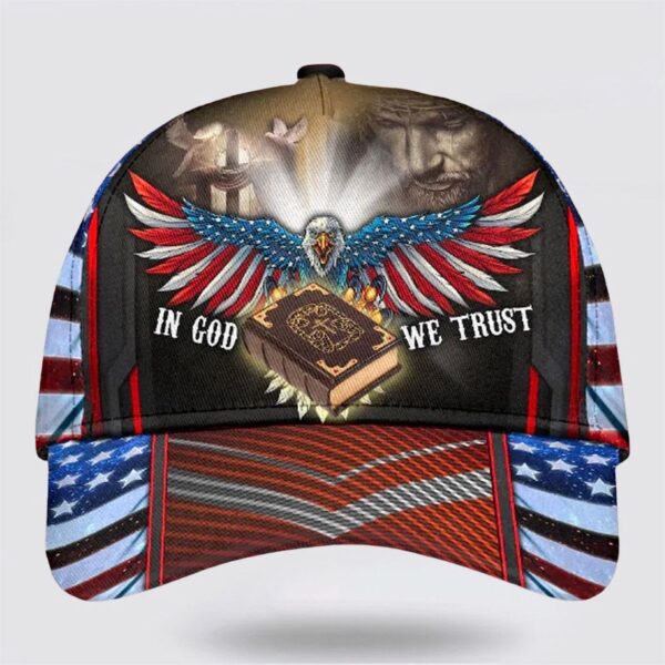 In God We Trust Jesus Cross Eagle Baseball Cap – Christian Hats for Men and Women Trucker Classic Hats Gift