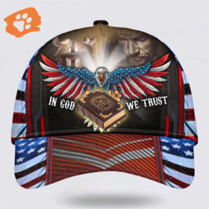 In God We Trust Jesus Cross Eagle Baseball Cap Hat  Trucker Classic Hats Gift