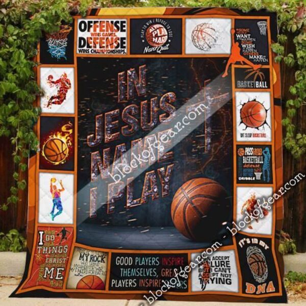 Jesus Name Basketball Quilt: Play with Faith and Style