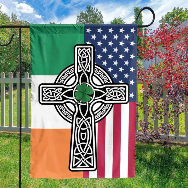 St Patrick’s Day Irish Celtic Knot Cross Garden Flag – Perfect Gift for Irish American Flag Enthusiasts