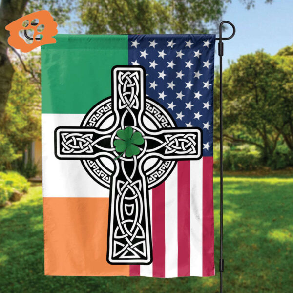 St Patrick’s Day Irish Celtic Knot Cross Garden Flag – Perfect Gift for Irish American Flag Enthusiasts