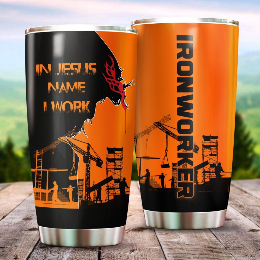 Ironworker In Jesus Name I Work Stainless Steel Tumbler 20Oz TN – Jesus Lover Men Women Ironworker In Jesus Name I Work Stainless Steel Tumbler 20Oz TN – Jesus Lover Men Women