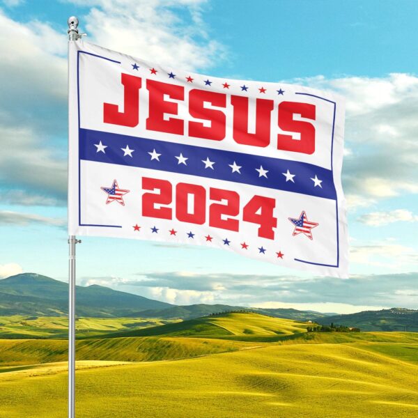 2024 Jesus Christ Garden Flag Patriotic Independence Day Decor Gift