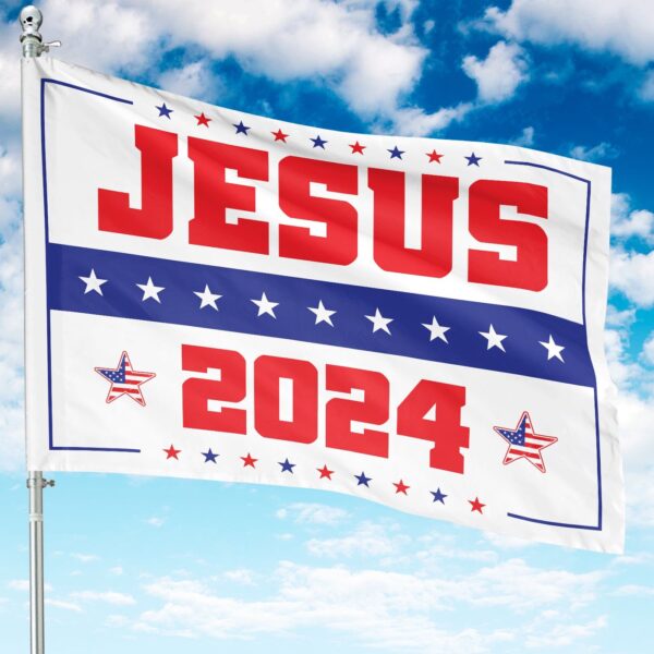 2024 Jesus Christ Garden Flag Patriotic Independence Day Decor Gift
