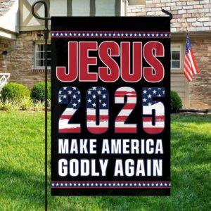 Jesus 2025 Patriotic Flags: Make America Godly Again with Jesus American Flag Decor 3