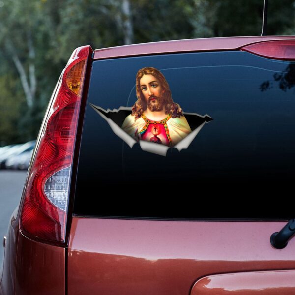 Jesus 3D Vinyl Car Decal Sticker – Car Decor Gift – Car Decor Gift