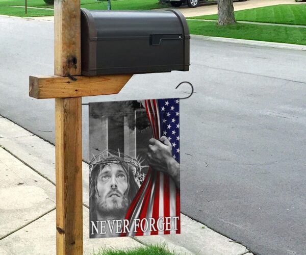 Jesus 911 Never Forget Flag 2025 American Flag In Memorial Of 9-11 Attack September 11Th