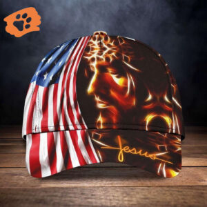 Jesus American Flag Classic Cap Baseball Cap For Christian Trucker Classic Hats Gift