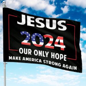 Jesus American Flag Garden & House Flags - 2024 Hope for America Patriotic Gift 1