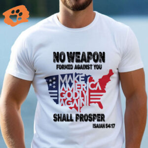 Jesus American Flag Map Shirt No Weapon Formed God Bless America Hoodie Patriot Gift