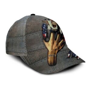 Jesus American Flag Metal Background Hand Claw Custom Name 3D Hat Classic Cap, Jesus cap 1