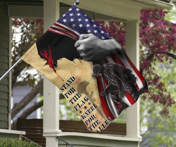 Jesus American Flag Stand For The Flag Kneel For THe Gross