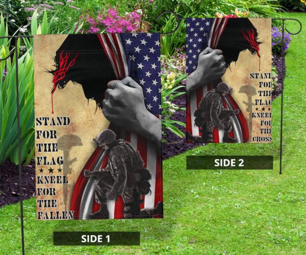 Jesus American Flag Stand For The Flag Kneel For THe Gross