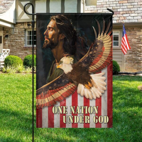 Jesus American Garden Flag Patriotic Outdoor Flags for Independence Day & American Pride